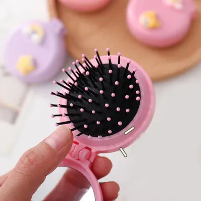 Hello Kitty Foldable Makeup Mirror Comb (1 Pc)