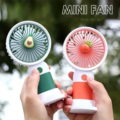 USB Rechargeable Portable Mini handheld Fan with Holder (1 Pc)