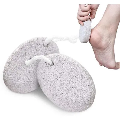 Natural White Bath Oval Shape Pumice Stone Foot Scrubber