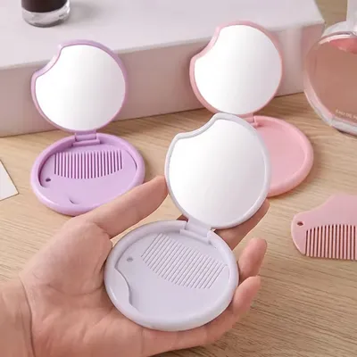 Cute Mini Makeup mirror with comb
