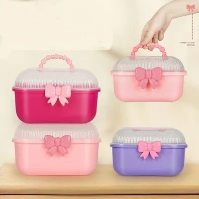 Girls Makeup Accessories Storage Box (Double Layer) 