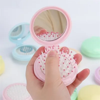 Folding Air Comb With Mirror 