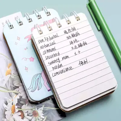 Multicolor Cartoon Graphic Spiral Notebook (1 pc)