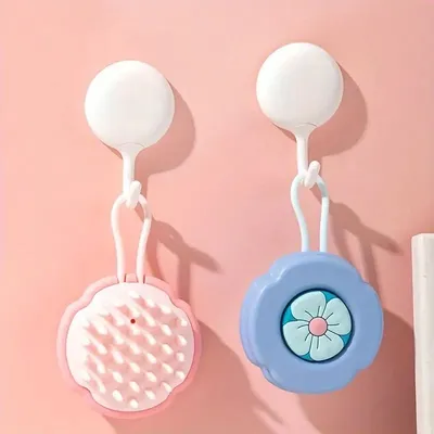 Cute Design Head Silicone Comb Shampoo Brush (1 pc)