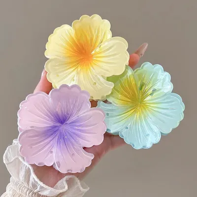 Women's Large Egg Flower Hair Clip (1 Pc)