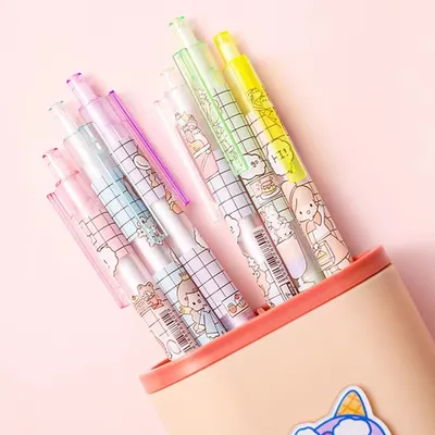 4 pcs Cartoon Graphic Gel Pen 