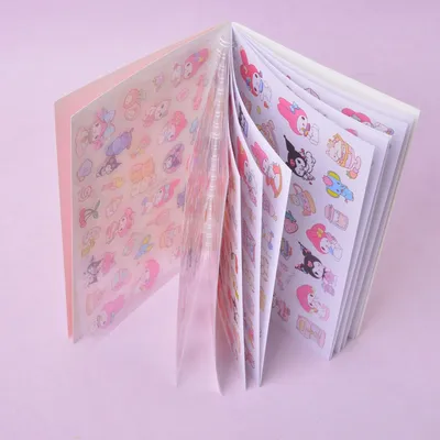 Kuromi Cartoon Sticker Spiral Notebook 