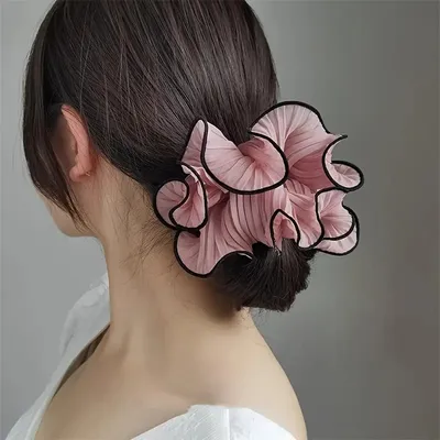 Elegant Casual Style Chiffon Scrunchies Hair Band (2 Pc)