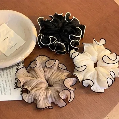 Elegant Casual Style Chiffon Scrunchies Hair Band (2 Pc)