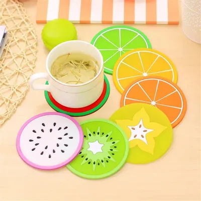 Silicone Fruit Coaster Pad Mat (3 Pcs)