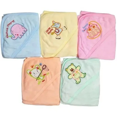Cartoon Hooded Towel For Baby (1 pc)