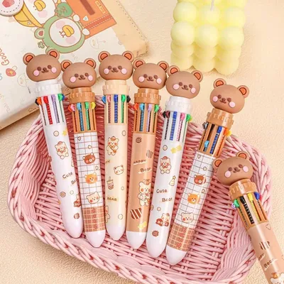 Cute Little Bear Ten Colors Ballpoint Pen (1 pc)