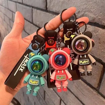  1 Pc Robot Cartoon Keyring 