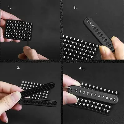 Phone Number Keychain Anti-Lost Keyring (1 Pc)