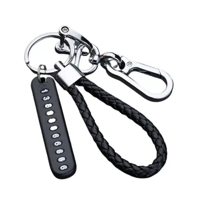 Phone Number Keychain Anti-Lost Keyring (1 Pc)