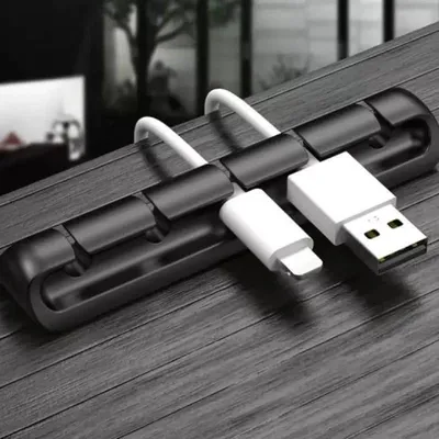 Silicone Cable Holder Organizer With 5 Slots