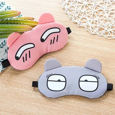 Cartoon Sleeping Mask with Eye Relaxation Gel Bag (1 pc)
