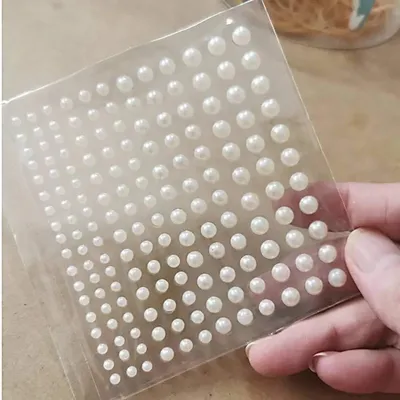 Adhesive Hair and Face Pearl Sticker (1 pata )
