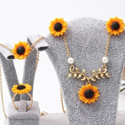 5 Pcs Sunflower Jewelry Set
