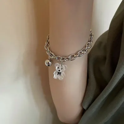 Cute Funky Teddy Bear Chain Bracelet