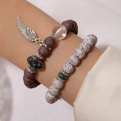 Stylish Adorable Beads Bracelet (2 pc)