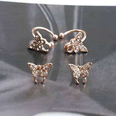 Mini Butterfly Non Piercing Earrings