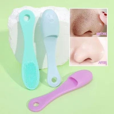 Blackhead Remover Soft Silicone Nose Cleaning Brush (2 pc)