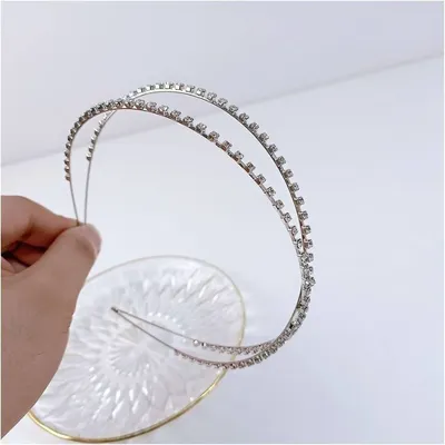 Sparkling Rhinestones Cross Design Head Band (1 pc)