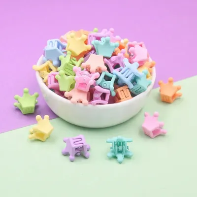 Colorful Small Star Flower Design Baby Hair Clips (50 pcs)