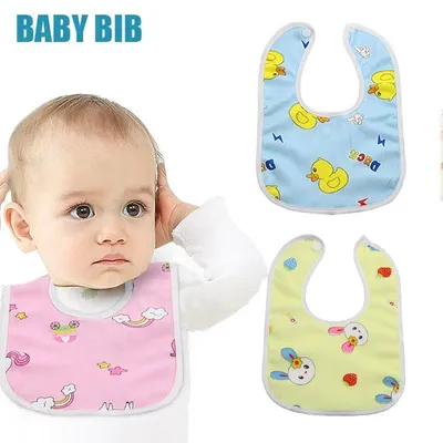 Adjustable Multi Color Baby Bib (2 Pc)