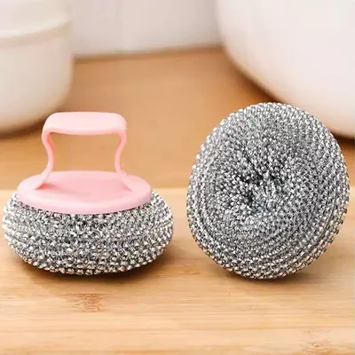 1 Pc Steel Wool Dish Washing Brush