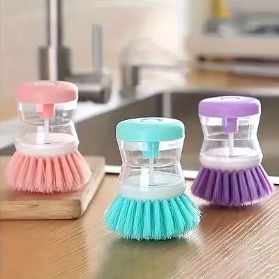 Soap Dispenser Refillable Dish Washer Brush (1 pc)
