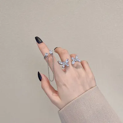 Fairy Zircon Butterfly fingers Ring set for women (1 pc)