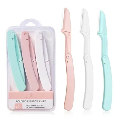 3 Pcs Folding Eyebrow Razor Set