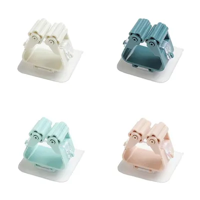 2 Pc Mop Plastic Wall Broom Holder