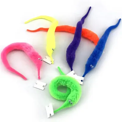 Fuzzy Worm Magic Wiggly Toy (1 pc)