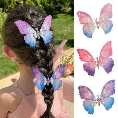 Trendy Colorful Pearl Butterfly Hair Clip (1 pc)