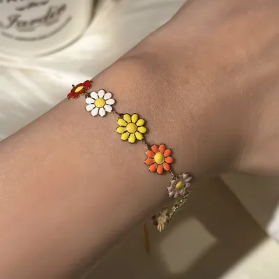 Colorful Daisy Design Anklet Payel Bracelet 