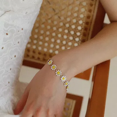 Colorful Daisy Design Anklet Payel Bracelet 