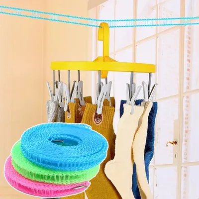 1 Pc Portable Cloth Rope for Drying Clothes 