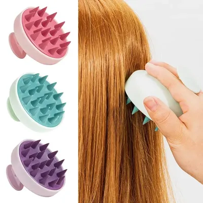 Silicone Shampoo Scalp Hair Massager Brush (1 pc)