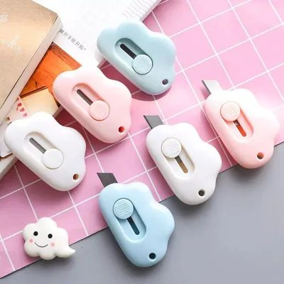 Cute Cloud Color Mini Portable Paper Cutter Blade (2 pc)