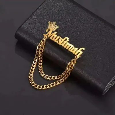 Shiny Muslimah Letter Hijab Pin/ Brooch