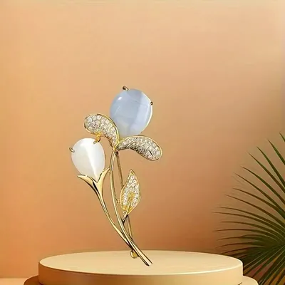Elegant Flower Tulip Brooch Pin