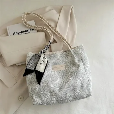 Fashionable Women's Soft Canvas Shoulder Bag 