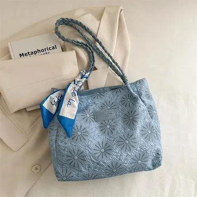 Fashionable Women's Soft Canvas Shoulder Bag 