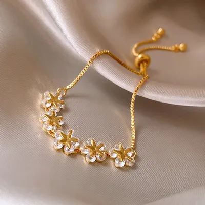 Fashion Luxury Zircon Flower Bracelet