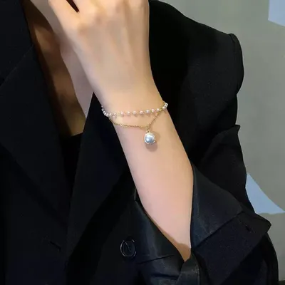 Generic Retro Double-Layer Pearl Bracelet