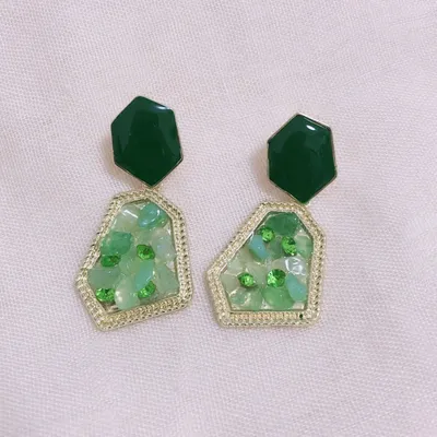 Vintage Natural Stone Dangle Earrings