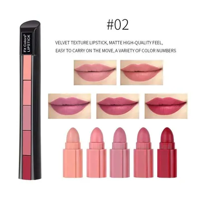 5 color Matte Velvet Lipstick Combo Set